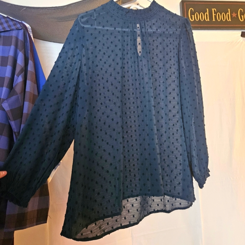 Beautiful teal delicate blouse